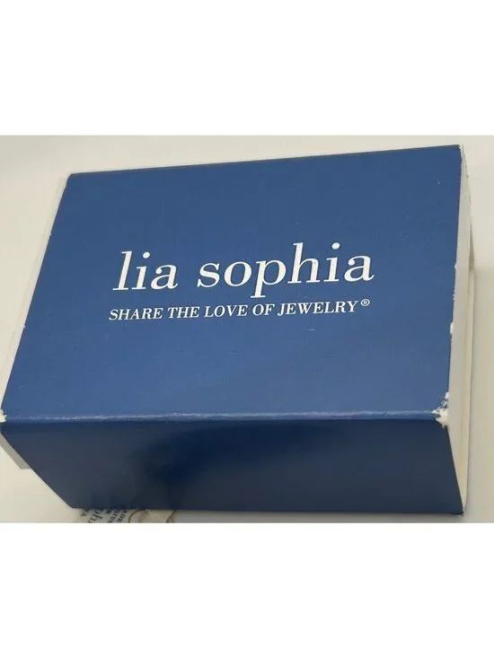 Lia Sophia Tapestry Slide Pendant Antique Gold Tone Gemstone Crystal Boho Ornate - Picture 7 of 7